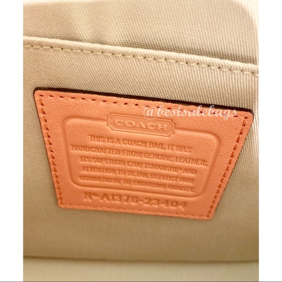 NWT Auth Coach Perforated Penelope Leather 23404 - Picture 8 of 8